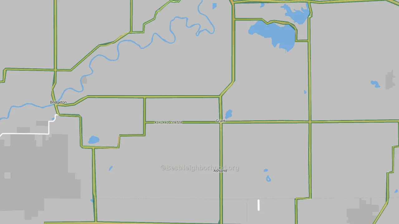 Grant, MI Map of Noise Levels in Grant