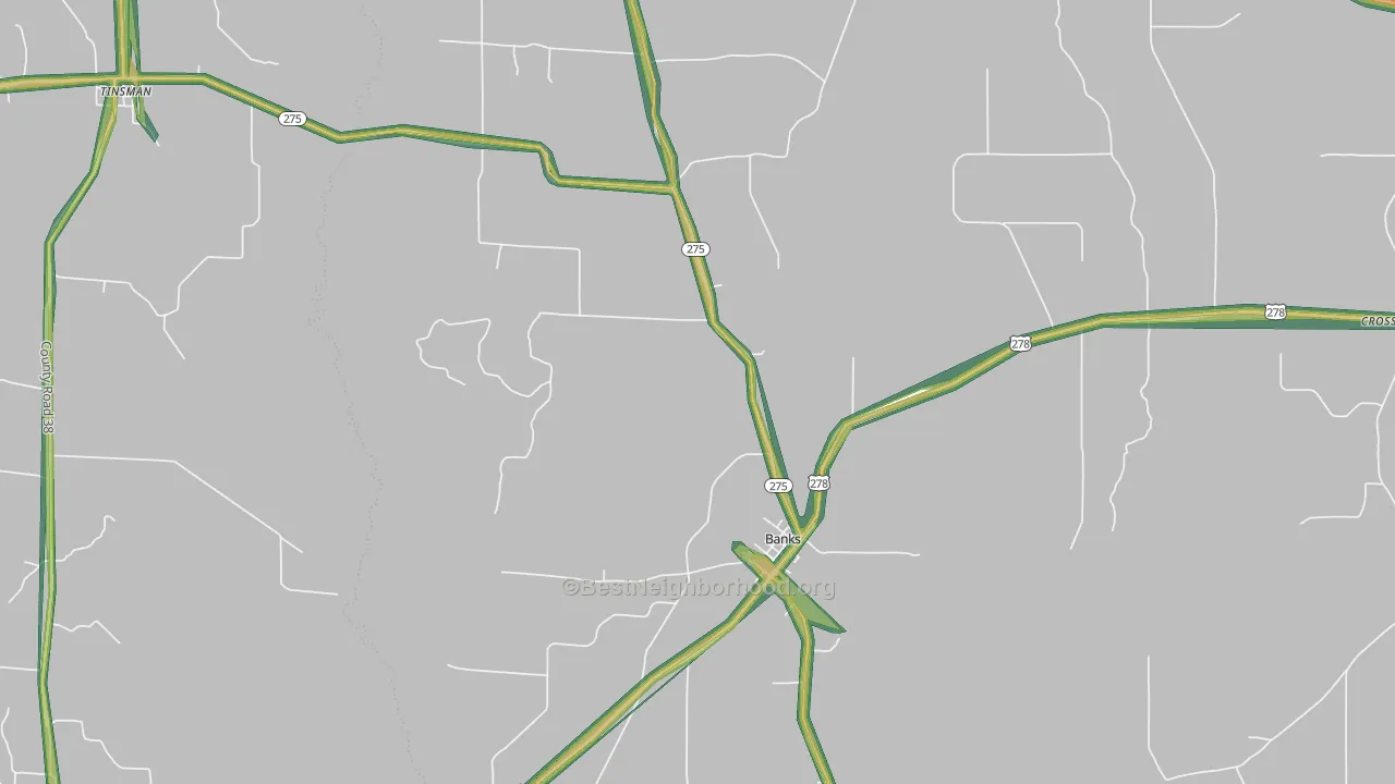 Gravelridge, AR Map of Noise Levels in Gravelridge