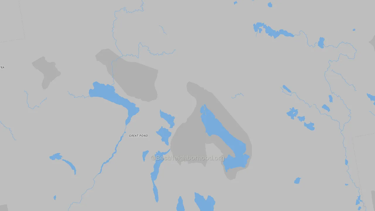 Great Pond, ME Map of Noise Levels in Great Pond