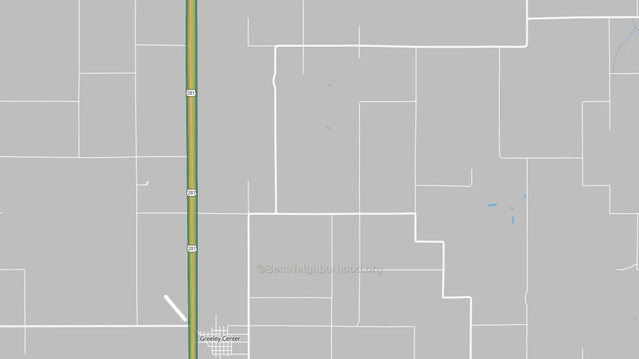 Greeley, NE Map of Noise Levels in Greeley