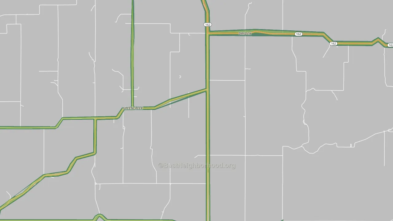 Greencreek, ID Map of Noise Levels in Greencreek