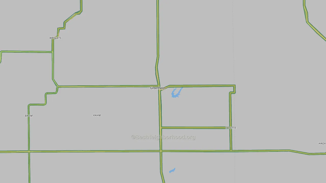 Greenfield, IL Map of Noise Levels in Greenfield