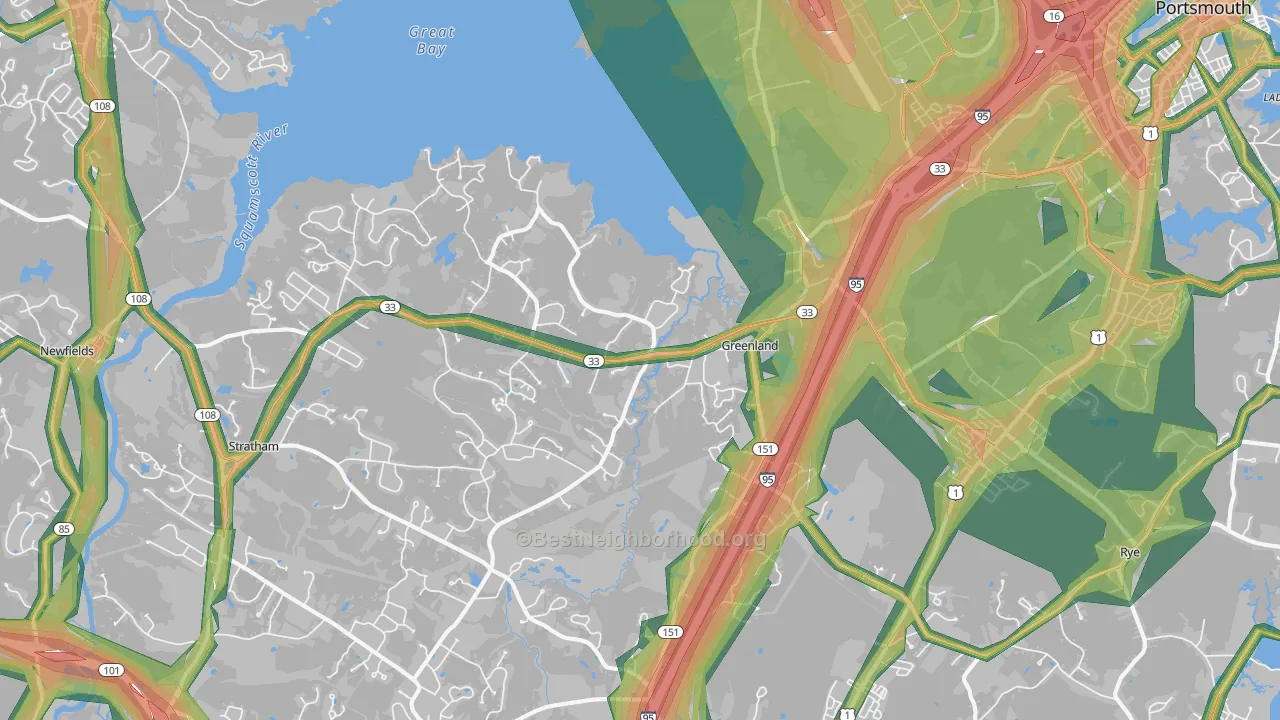 Greenland, NH Map of Noise Levels in Greenland