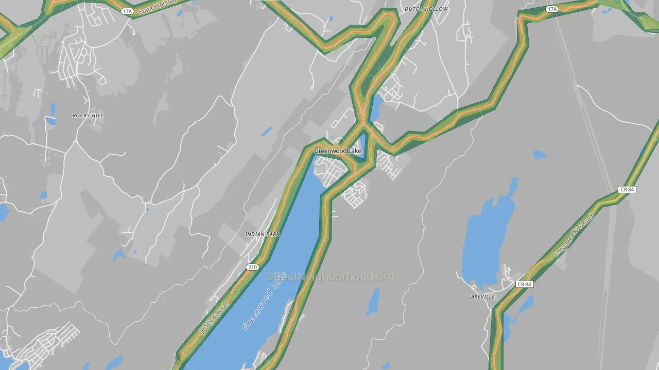 Greenwood Lake, NY Map of Noise Levels in Greenwood Lake