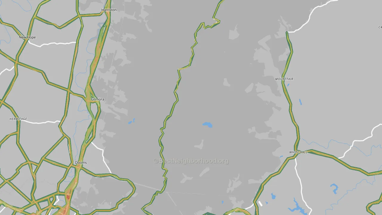 Greenwood, VA Map of Noise Levels in Greenwood