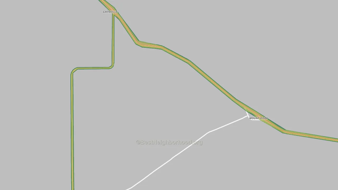 Grenville, NM Map of Noise Levels in Grenville