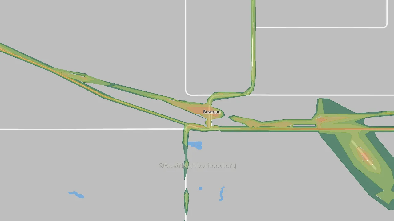 Griffin, ND Map of Noise Levels in Griffin