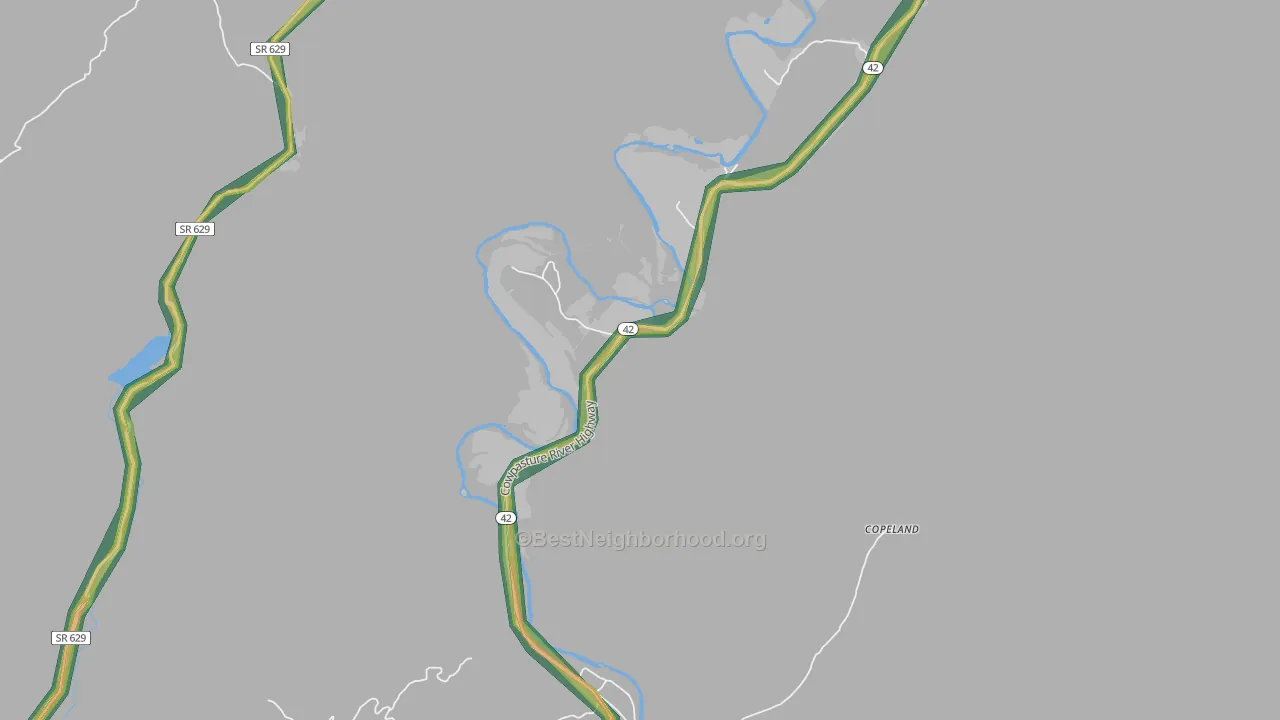 Griffith, VA Map of Noise Levels in Griffith