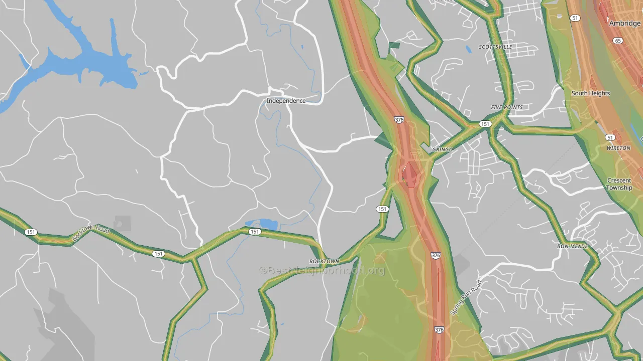 Gringo, PA Map of Noise Levels in Gringo
