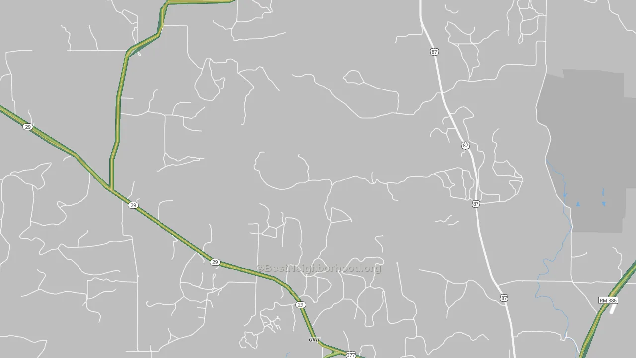 Grit, TX Map of Noise Levels in Grit