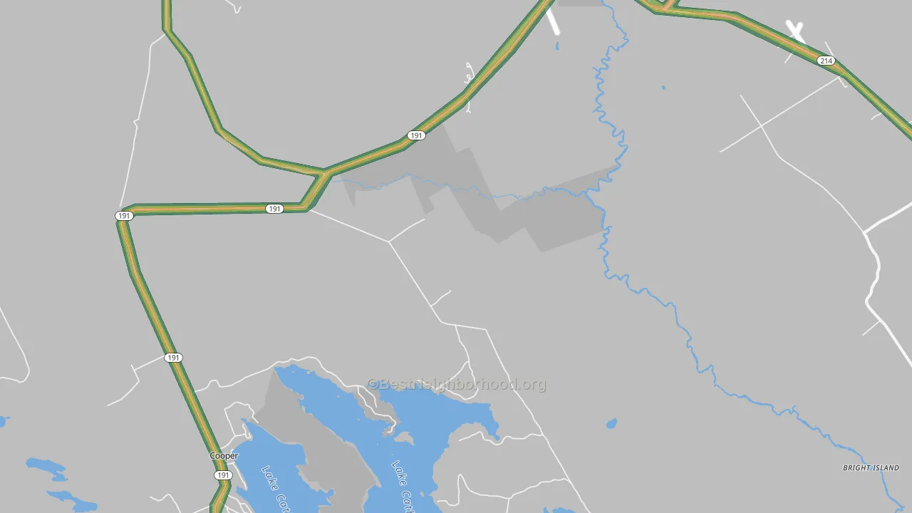 Grove, ME Map of Noise Levels in Grove