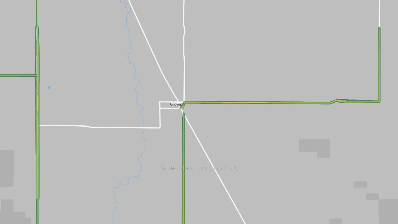 Grover, CO Map of Noise Levels in Grover