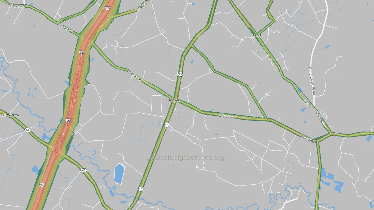 Grover, SC Map of Noise Levels in Grover