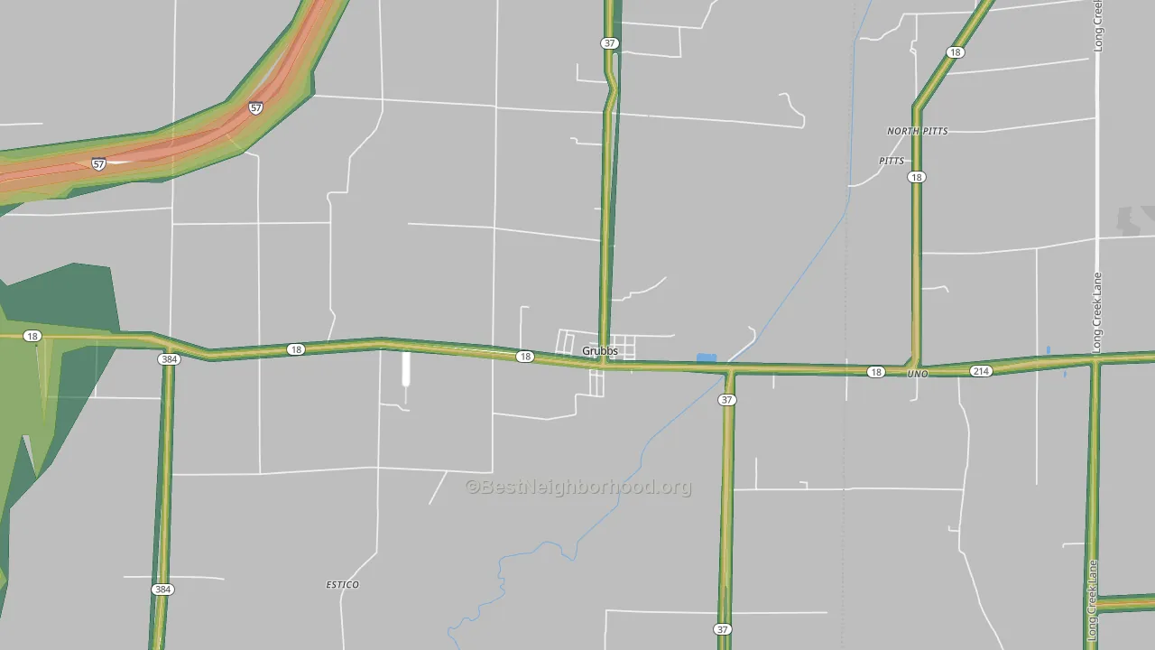 Grubbs, AR Map of Noise Levels in Grubbs