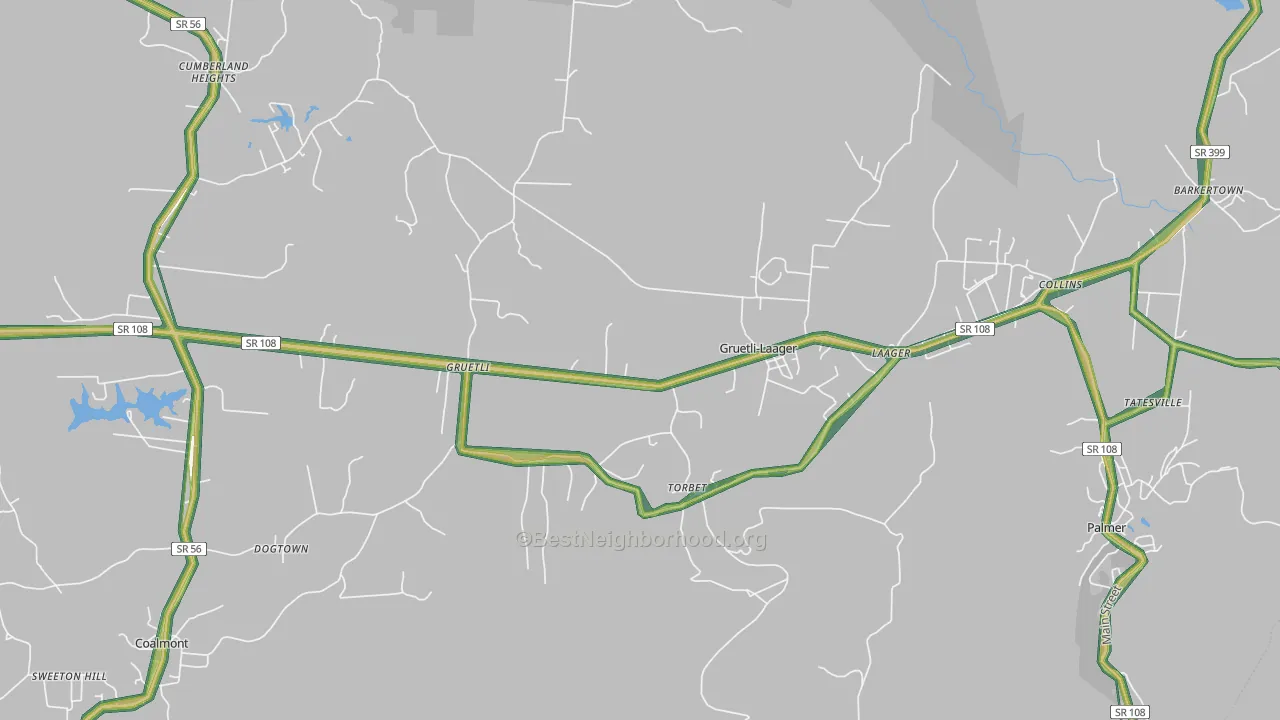 Gruetli-Laager, TN Map of Noise Levels in Gruetli-Laager
