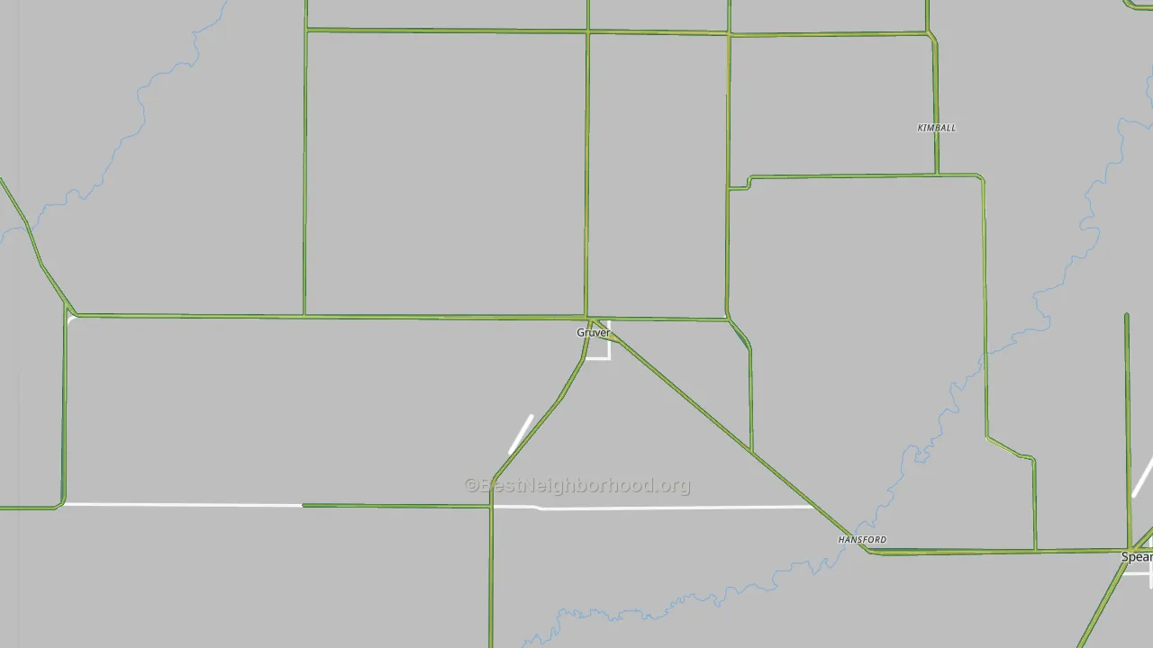 Gruver, TX Map of Noise Levels in Gruver