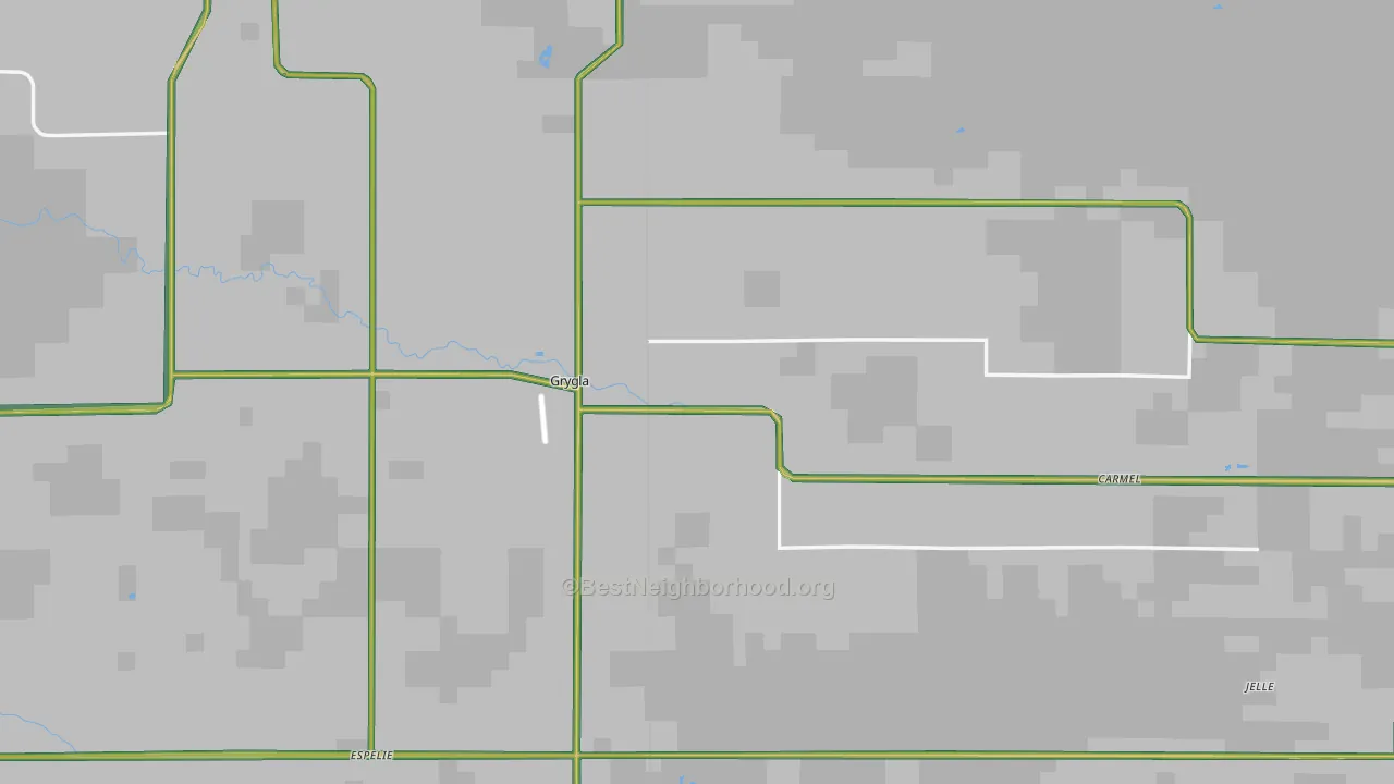 Grygla, MN Map of Noise Levels in Grygla