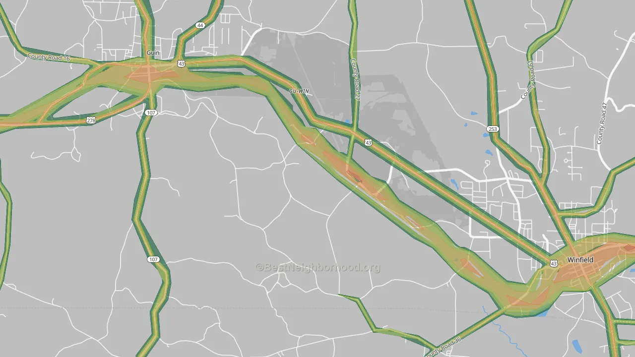 Gu-Win, AL Map of Noise Levels in Gu-Win