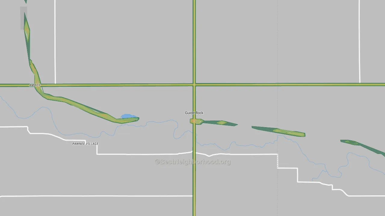 Guide Rock, NE Map of Noise Levels in Guide Rock
