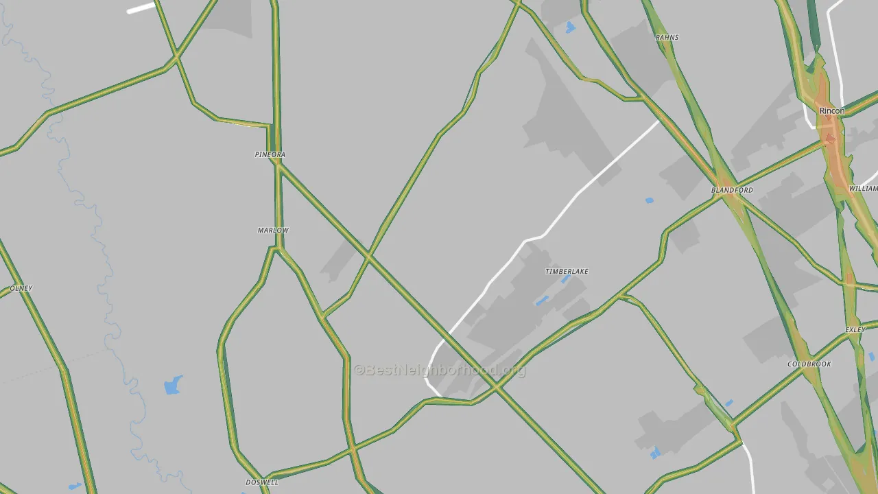 Guyton, GA Map of Noise Levels in Guyton
