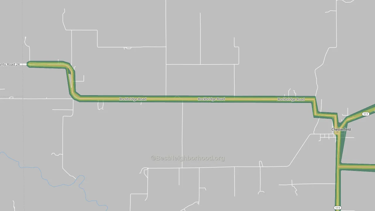 Hagaman, IL Map of Noise Levels in Hagaman