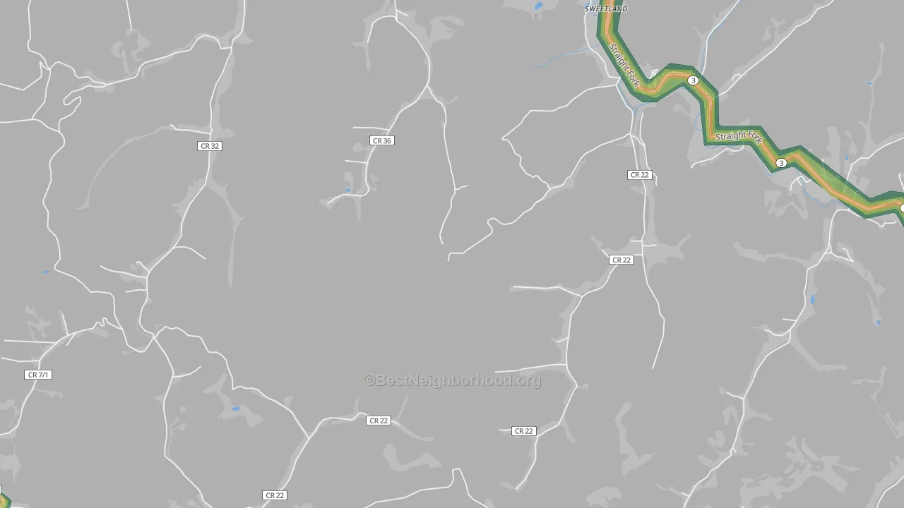 Hager, WV Map of Noise Levels in Hager