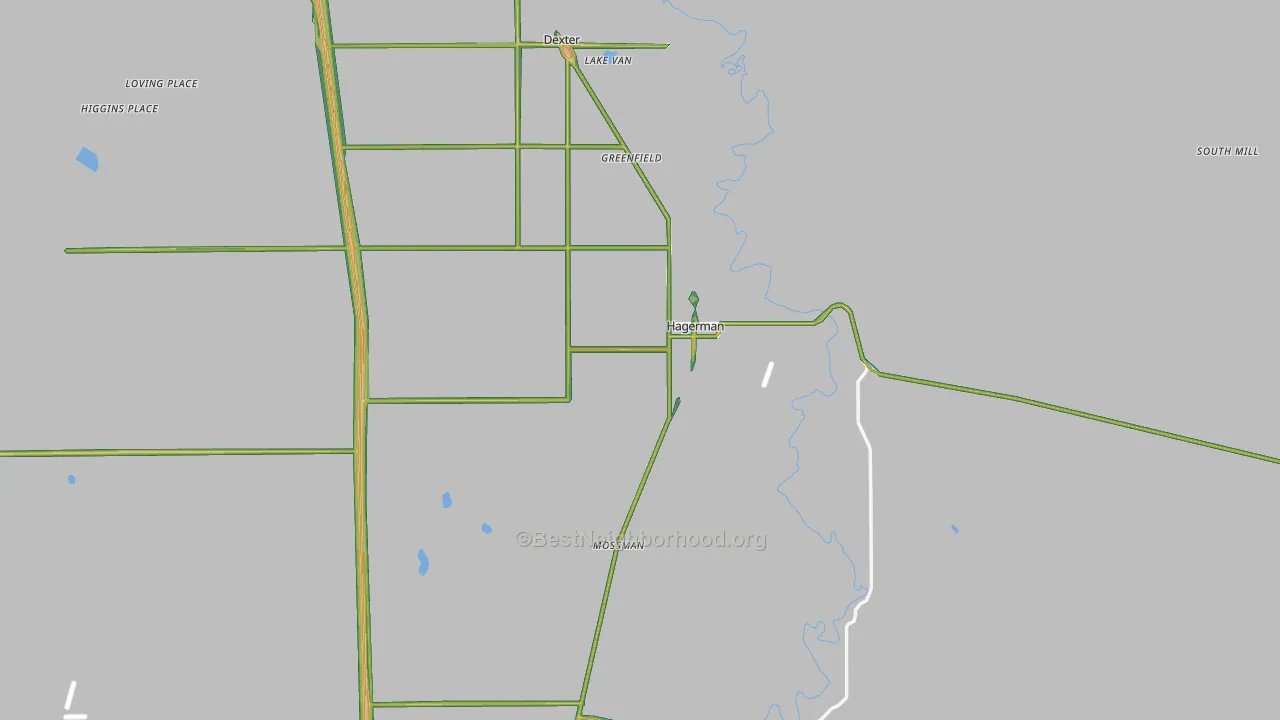 Hagerman, NM Map of Noise Levels in Hagerman