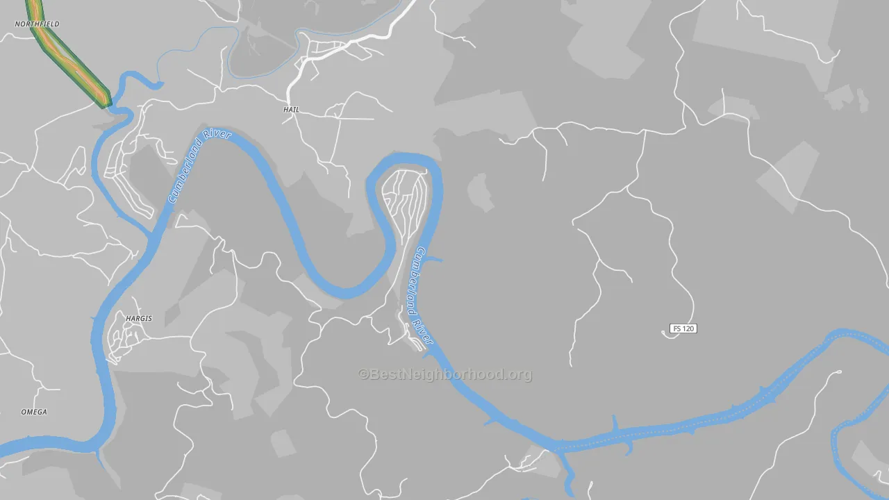 Hail, KY Map of Noise Levels in Hail