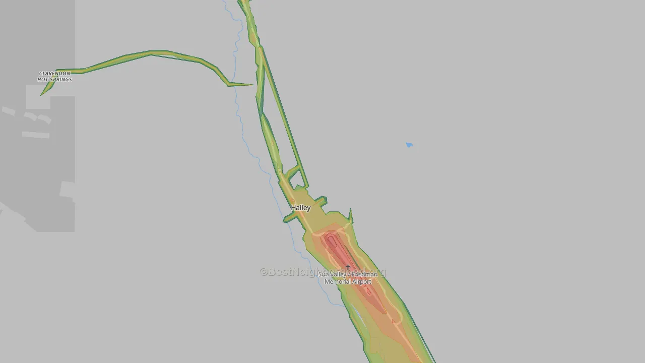 Hailey, ID Map of Noise Levels in Hailey