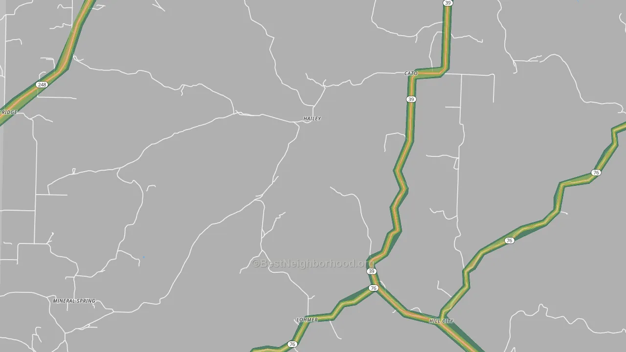 Hailey, MO Map of Noise Levels in Hailey
