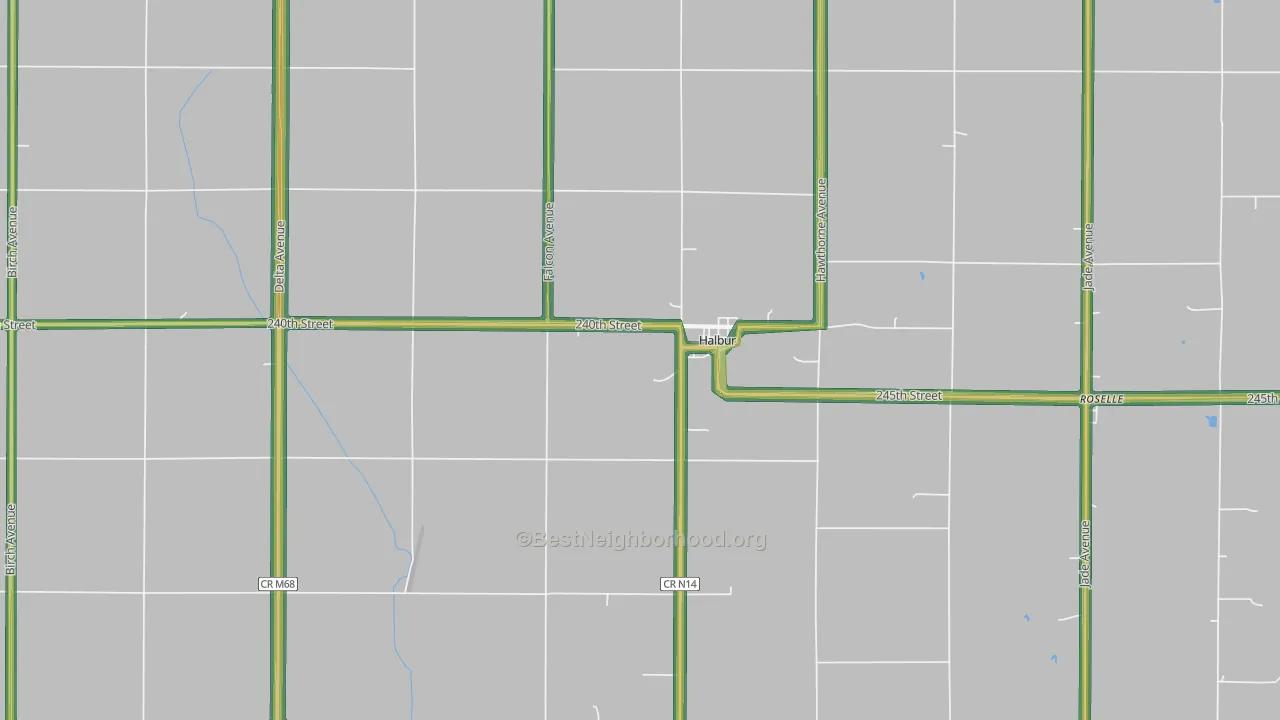 Halbur, IA Map of Noise Levels in Halbur