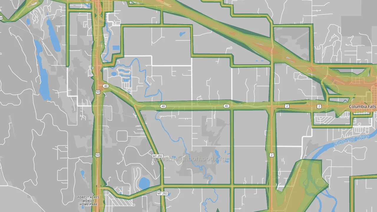 Halfmoon, MT Map of Noise Levels in Halfmoon