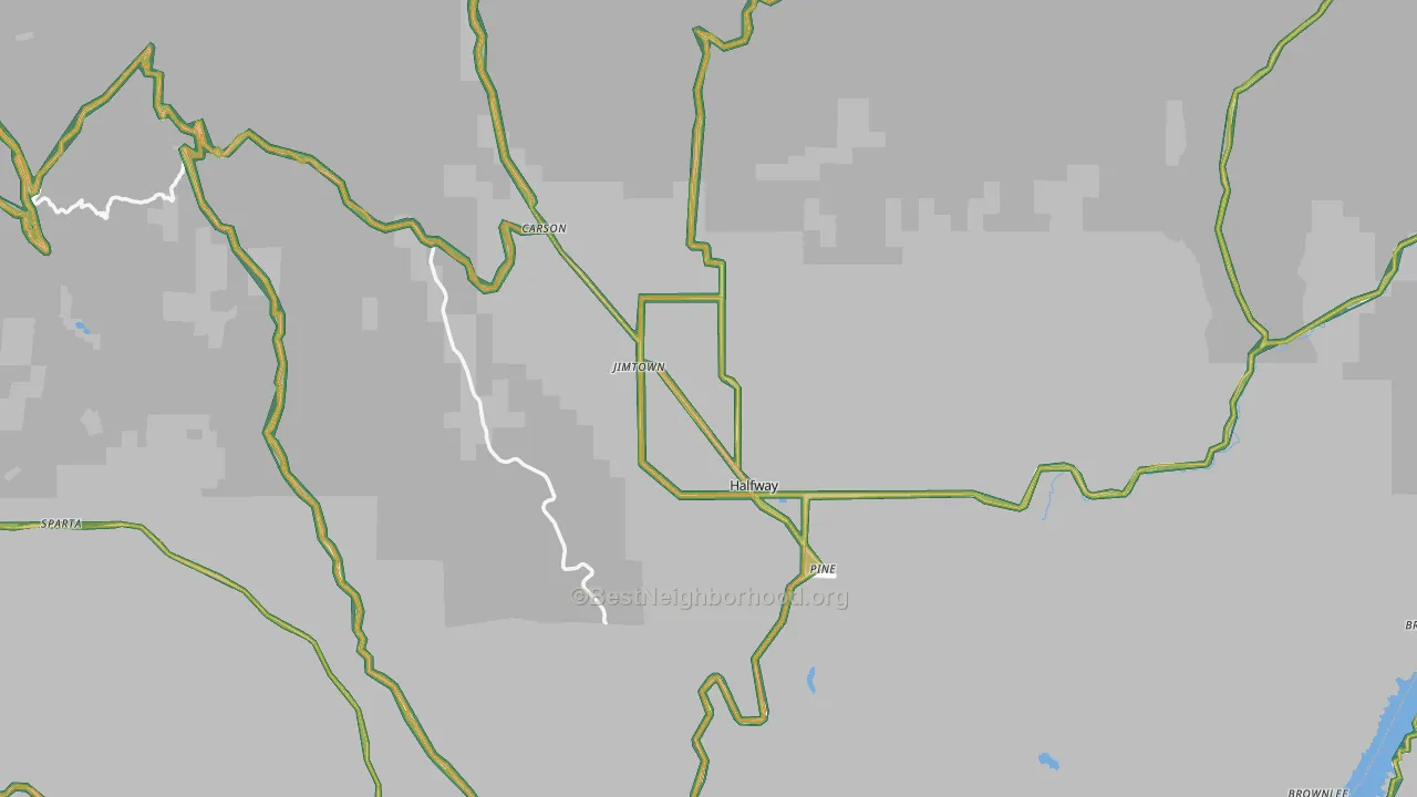 Halfway, OR Map of Noise Levels in Halfway