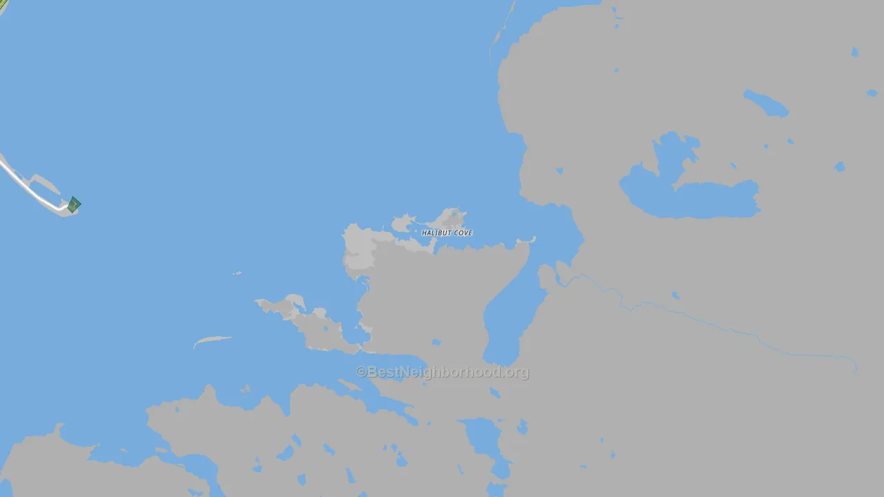 Halibut Cove, AK Map of Noise Levels in Halibut Cove
