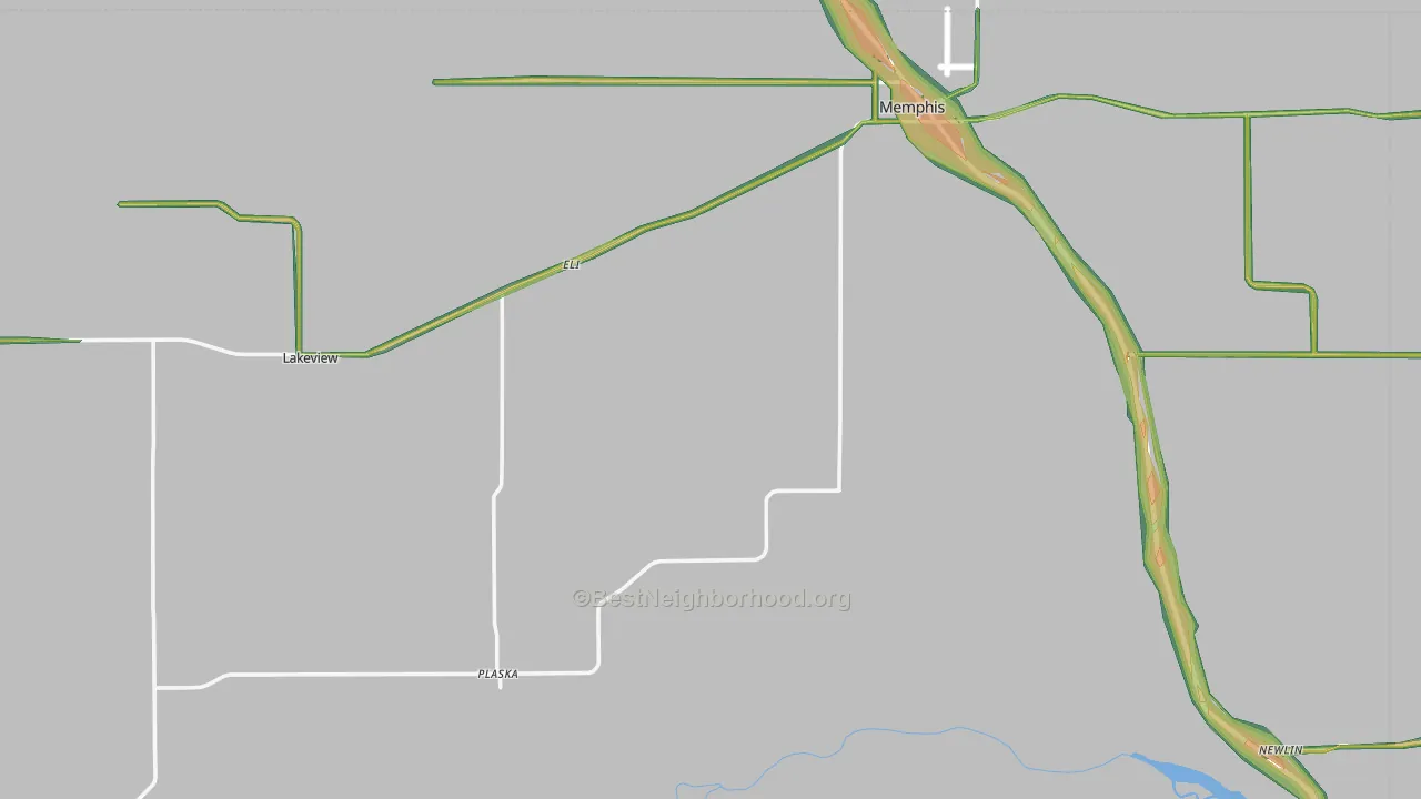 Hall County, TX Map of Noise Levels in Hall County