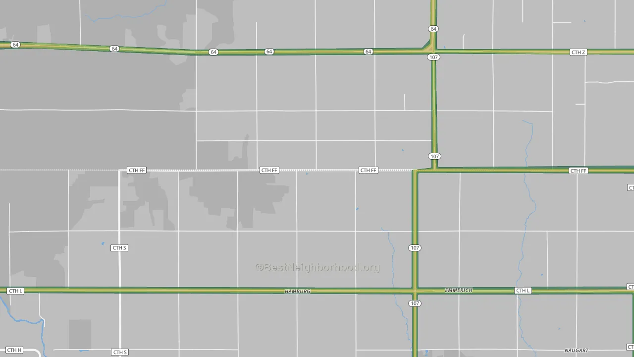 Hamburg, WI Map of Noise Levels in Hamburg