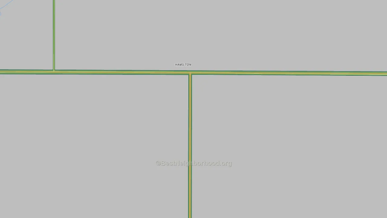 Hamilton, ND Map of Noise Levels in Hamilton
