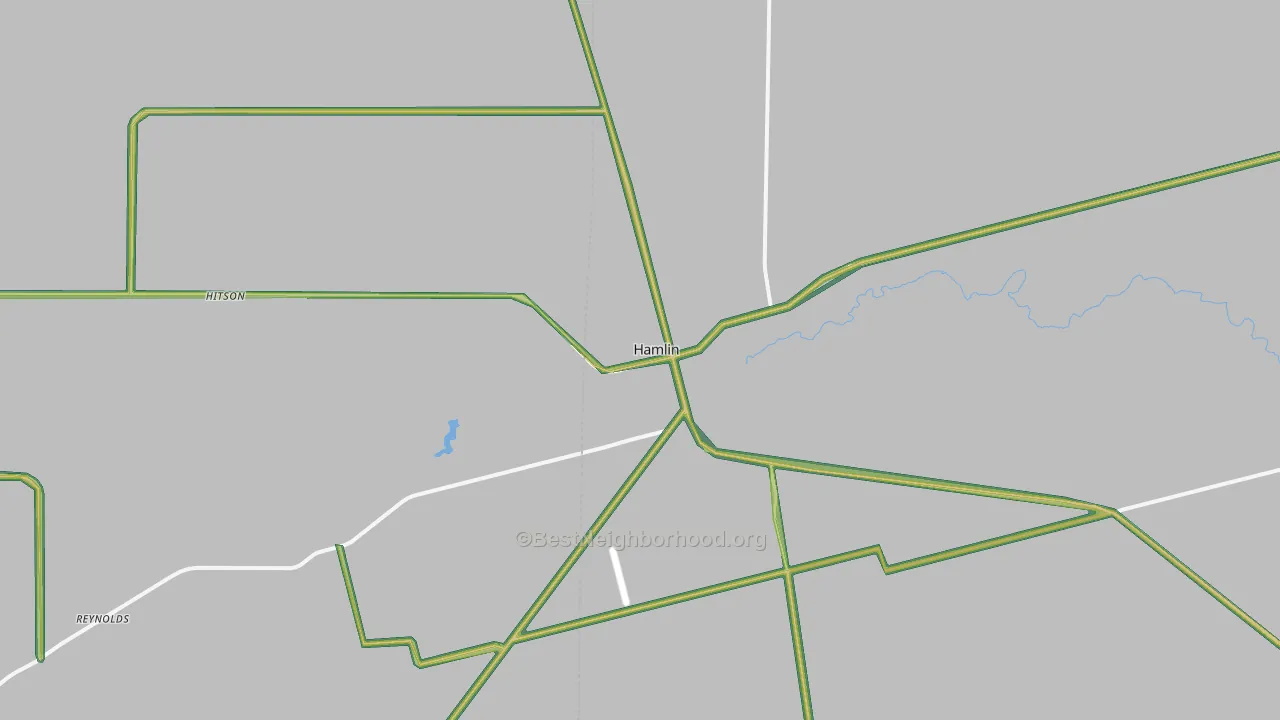 Hamlin, TX Map of Noise Levels in Hamlin