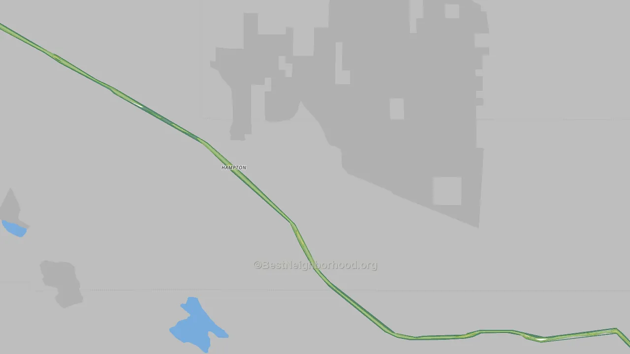 Hampton, OR Map of Noise Levels in Hampton