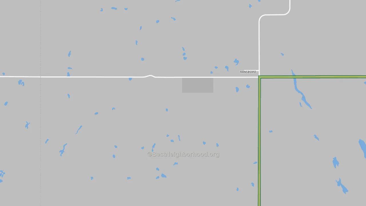 Hansboro, ND Map of Noise Levels in Hansboro