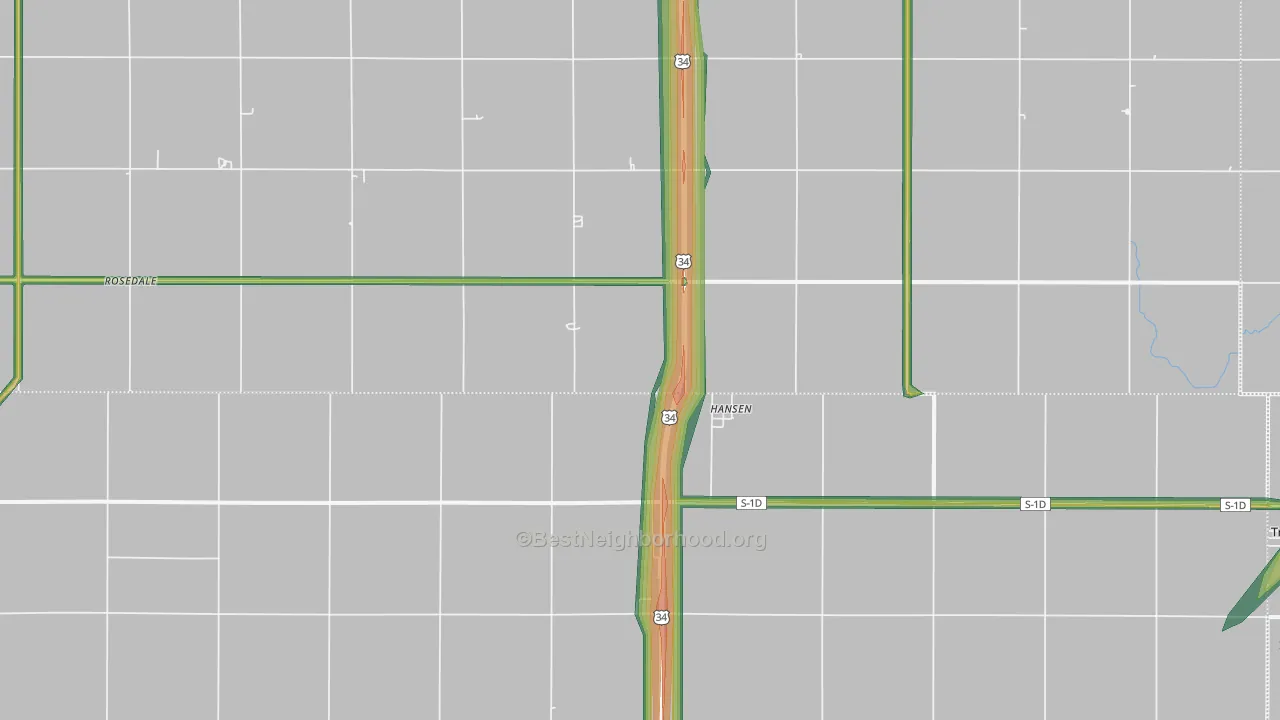 Hansen, NE Map of Noise Levels in Hansen