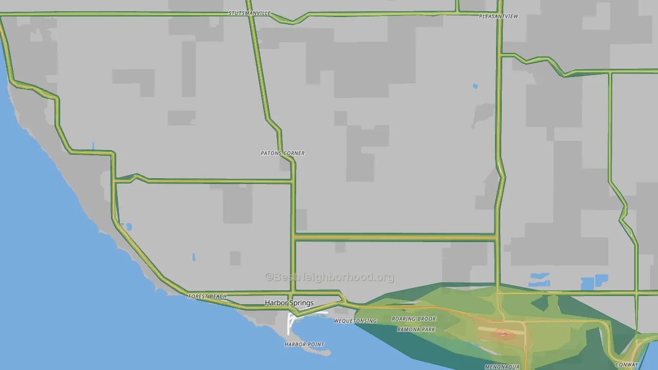 Harbor Springs, MI Map of Noise Levels in Harbor Springs