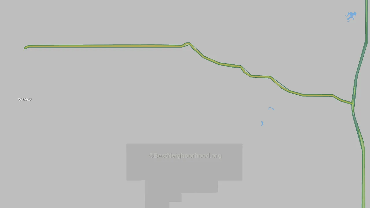 Harding, SD Map of Noise Levels in Harding