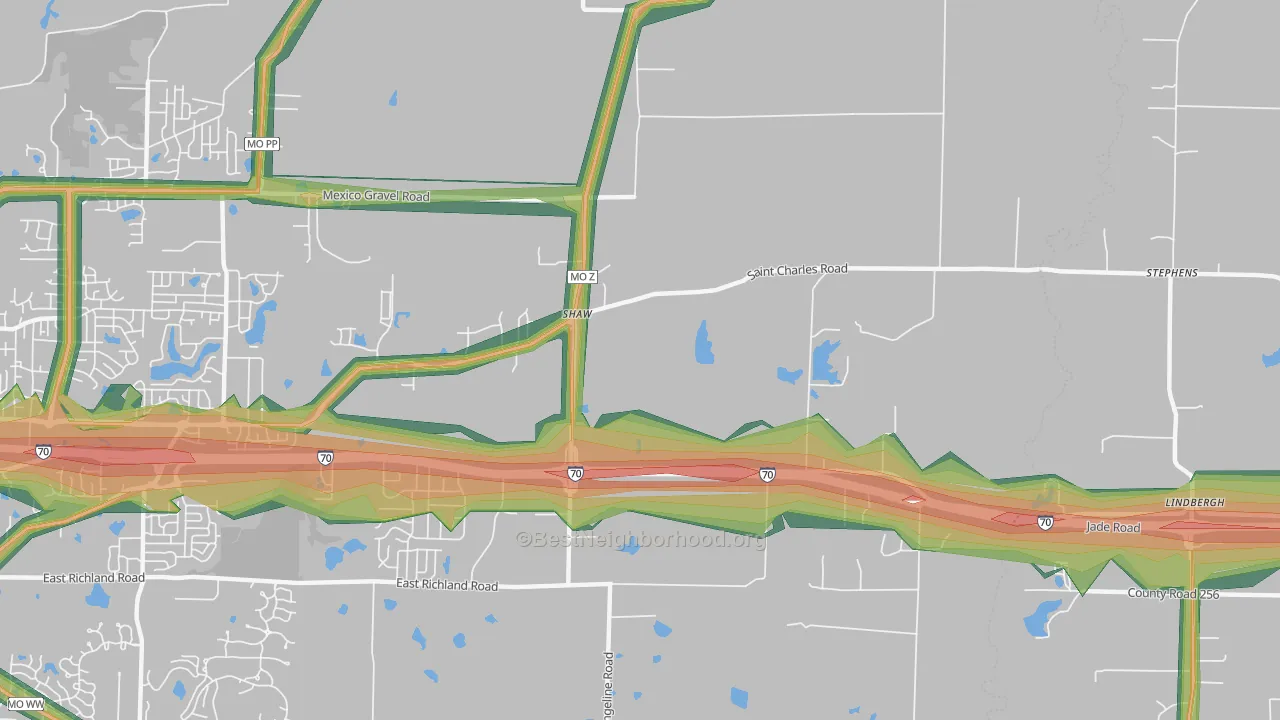 Harg, MO Map of Noise Levels in Harg