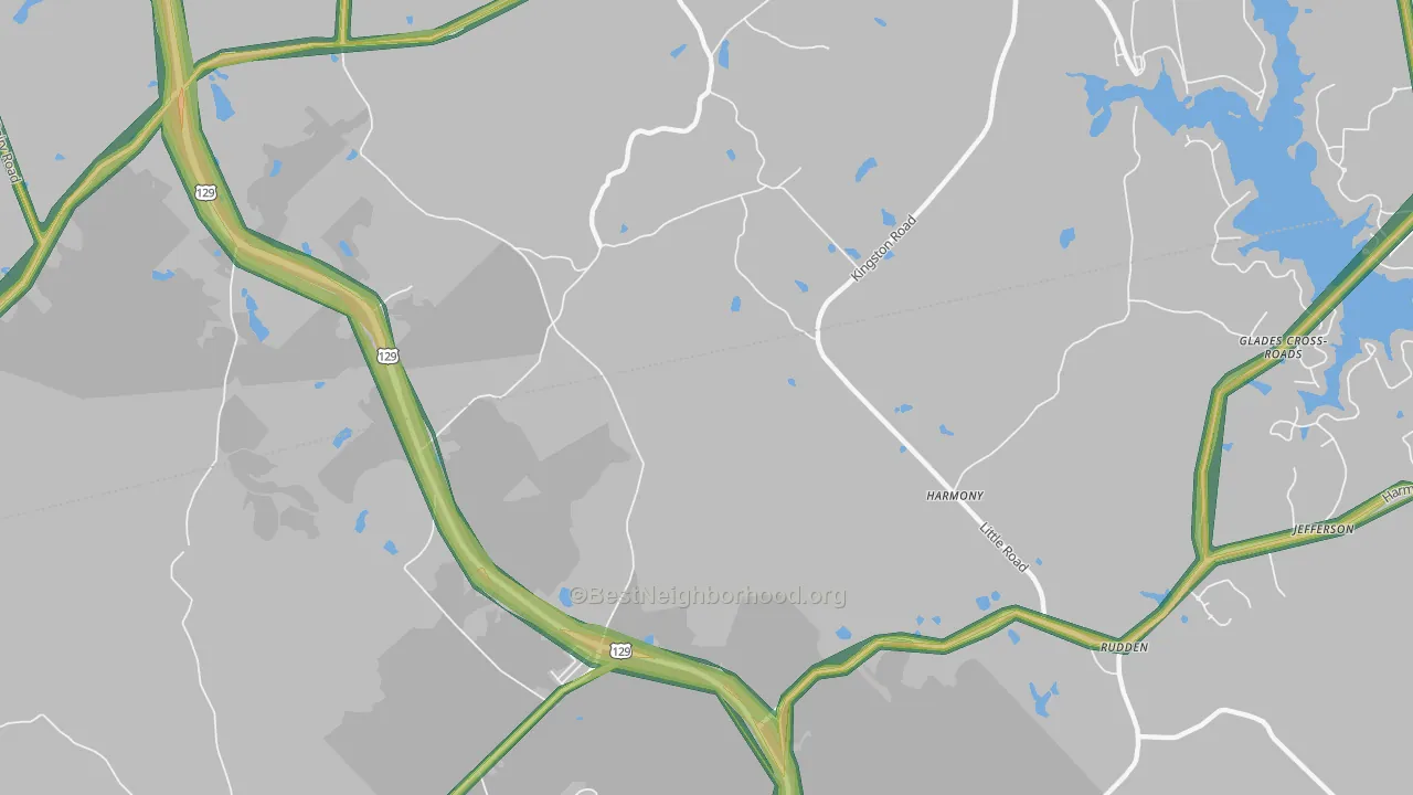 Harmony, GA Map of Noise Levels in Harmony