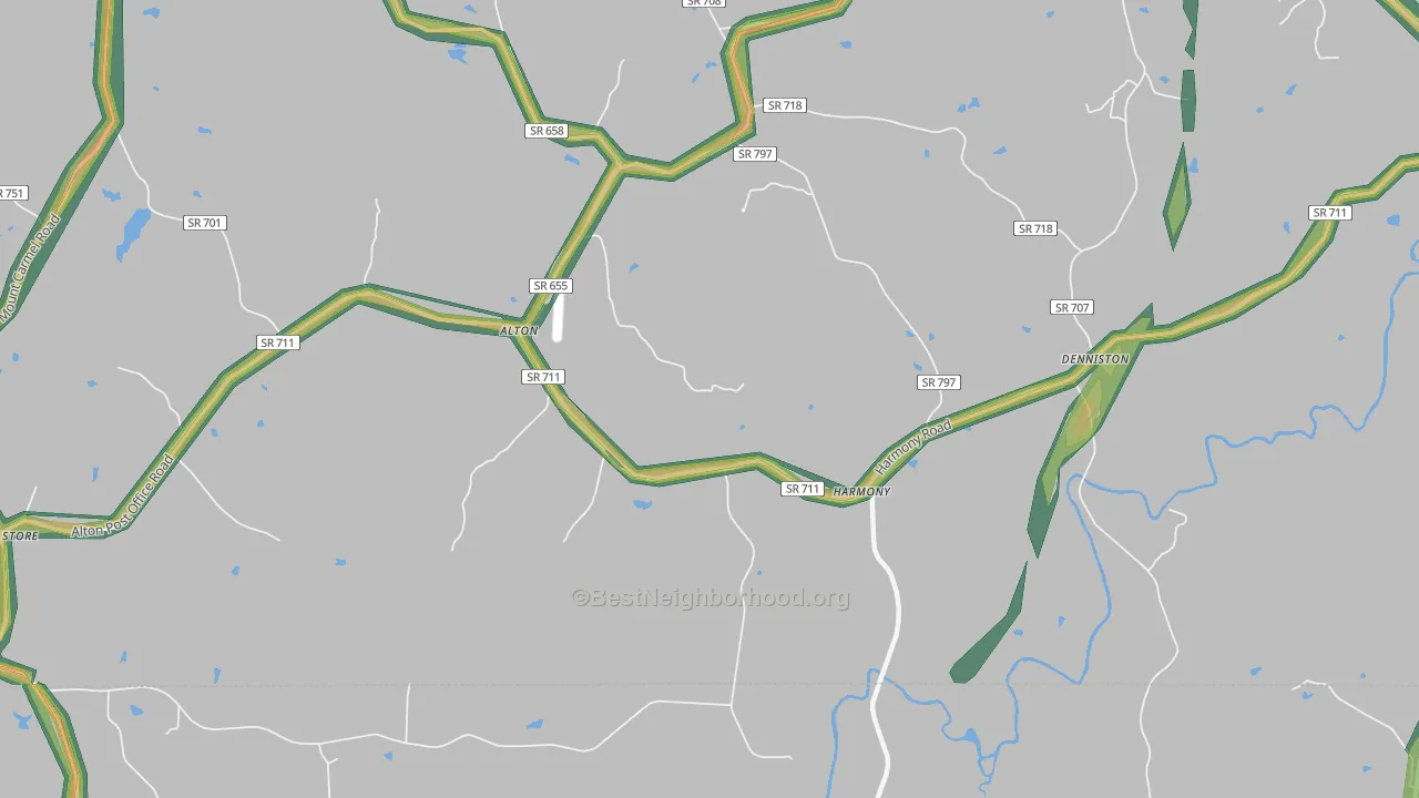 Harmony, VA Map of Noise Levels in Harmony