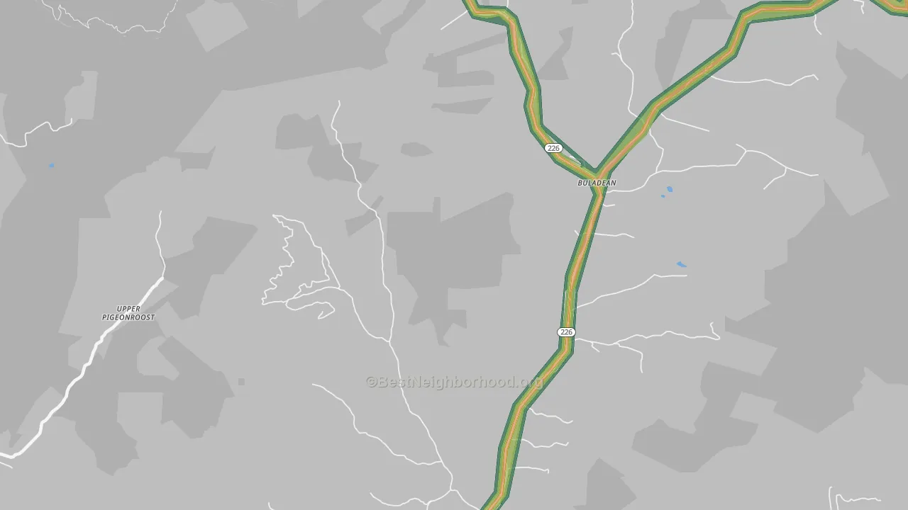 Harrell, NC Map of Noise Levels in Harrell