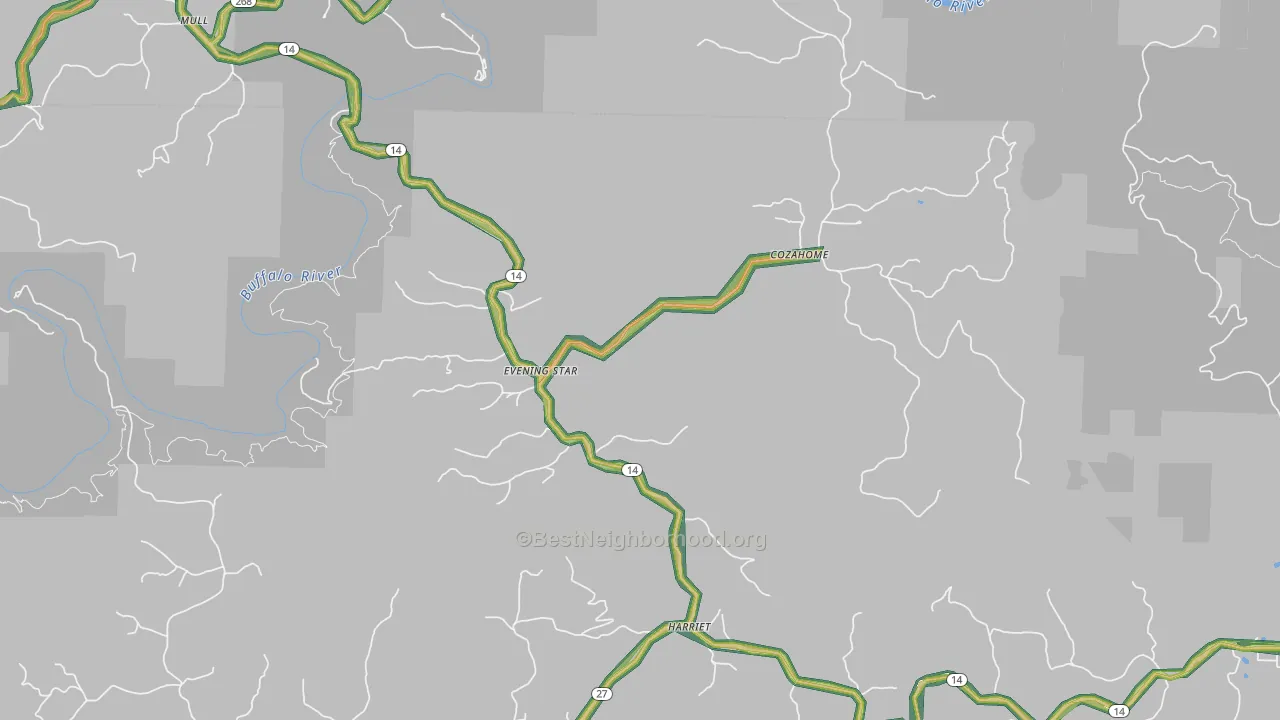 Harriet, AR Map of Noise Levels in Harriet