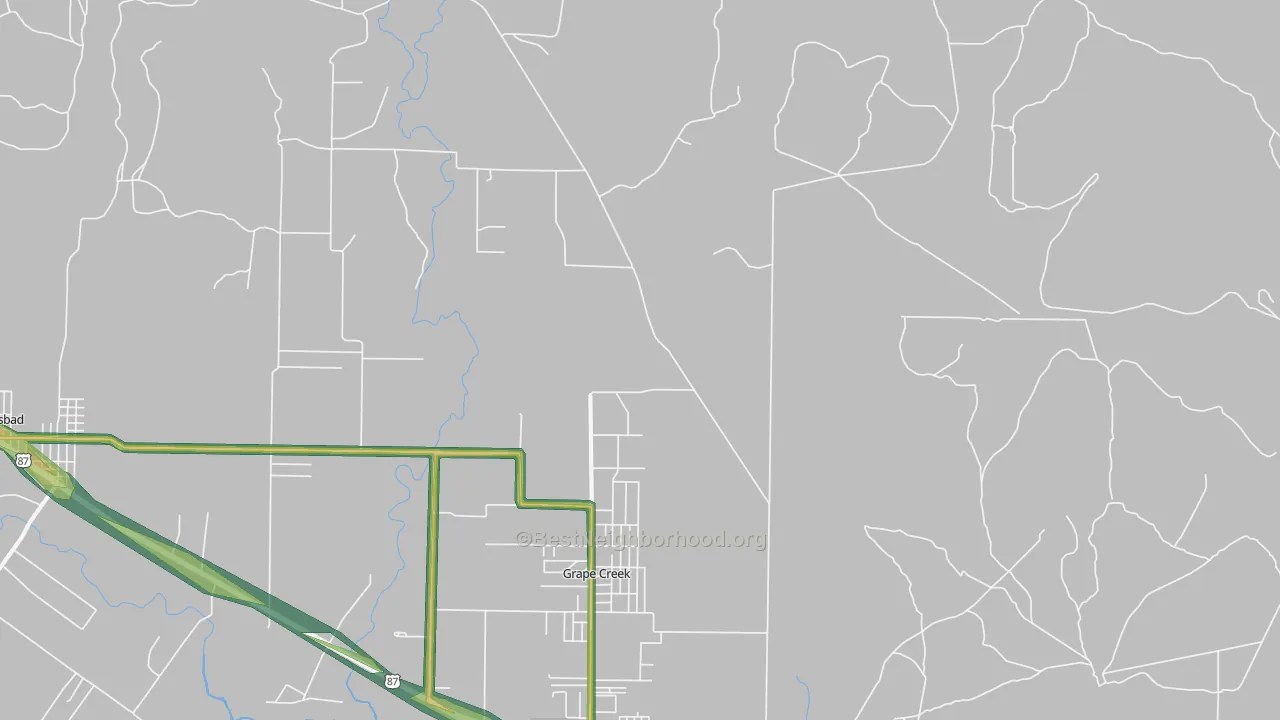 Harriet, TX Map of Noise Levels in Harriet