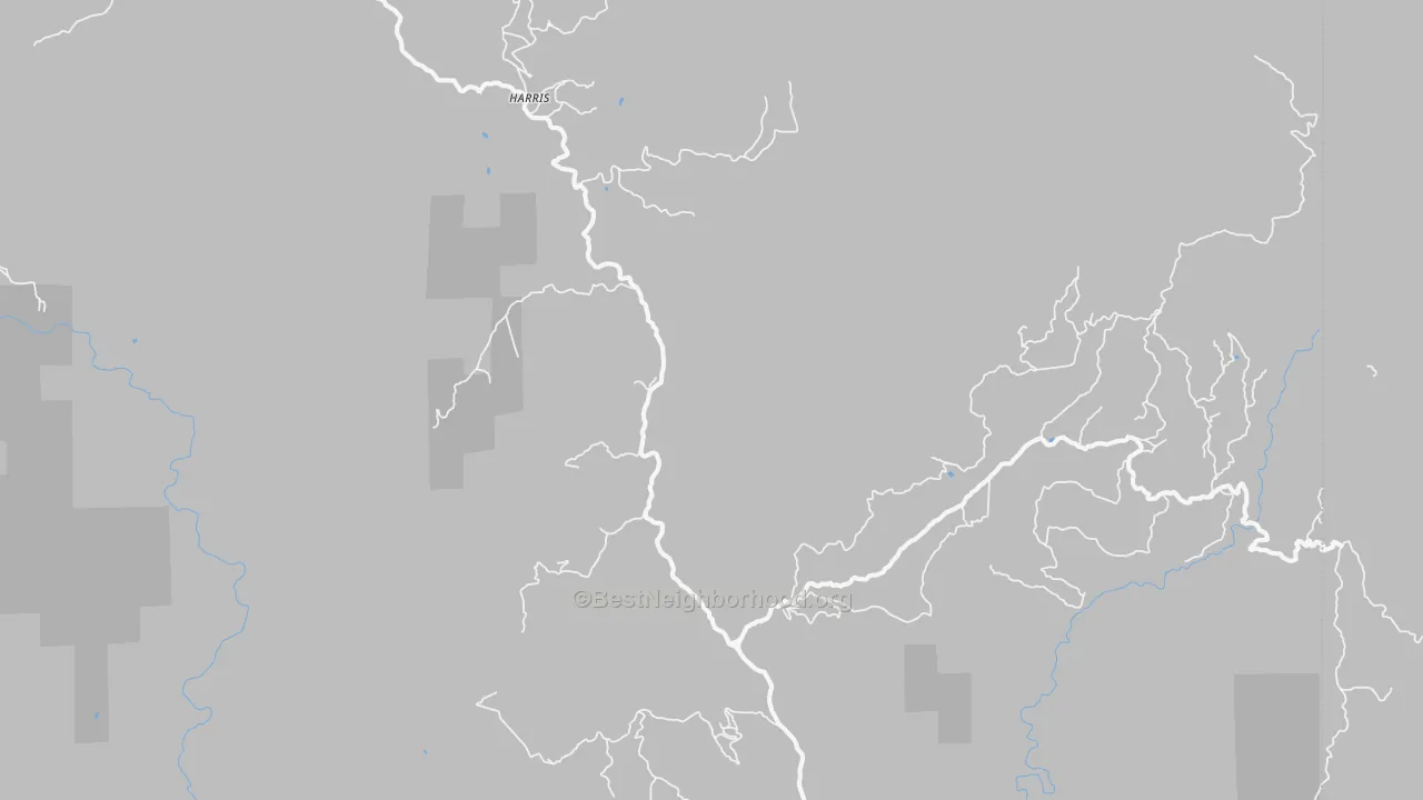 Harris, CA Map of Noise Levels in Harris